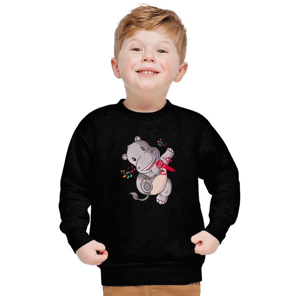 Hippo Pet Singing Moo Deng Dancing Fun Gift Fancy Sweatshirts