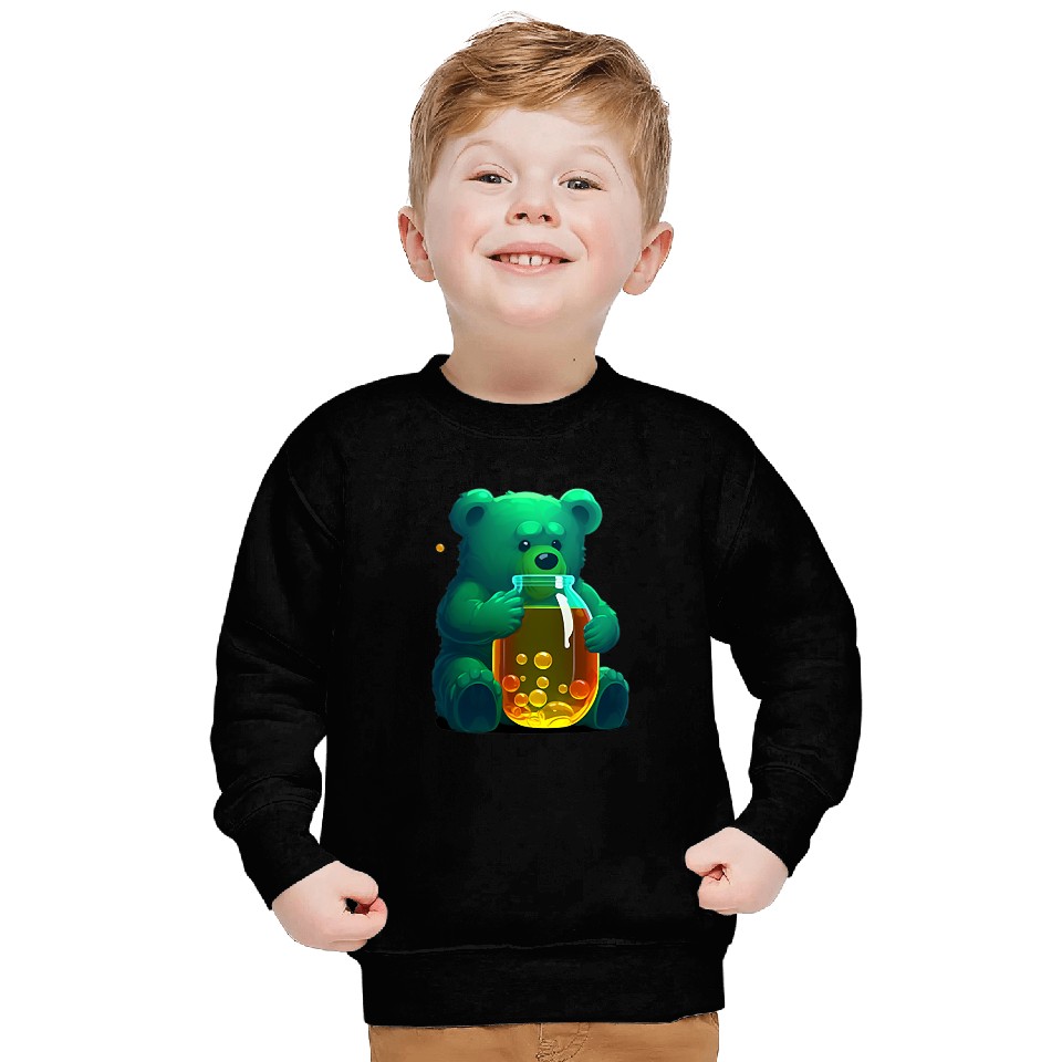 Bear Pet Cute Green Gummy Bear Sweatshirts
