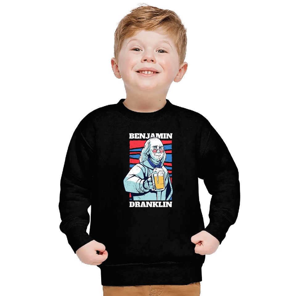 Beer Fun Ben Franklin Drinking Beer Benjamin Dranklin Sweatshirts