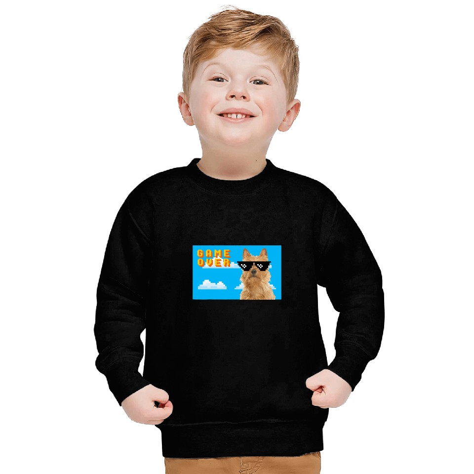 8Bit Game Over Australian Terrier Sweatshirts