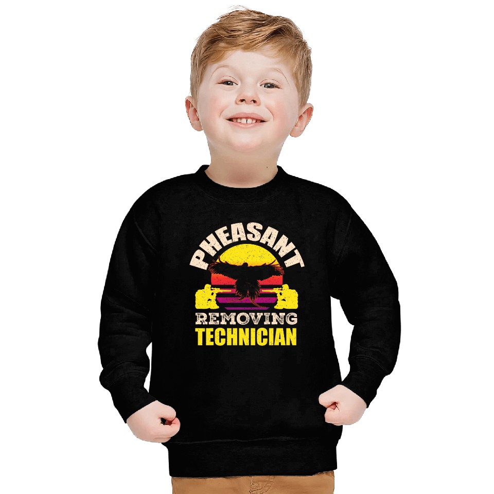 Pheasant Hunting Season Bird Hunter Removing Technician Sweatshirts