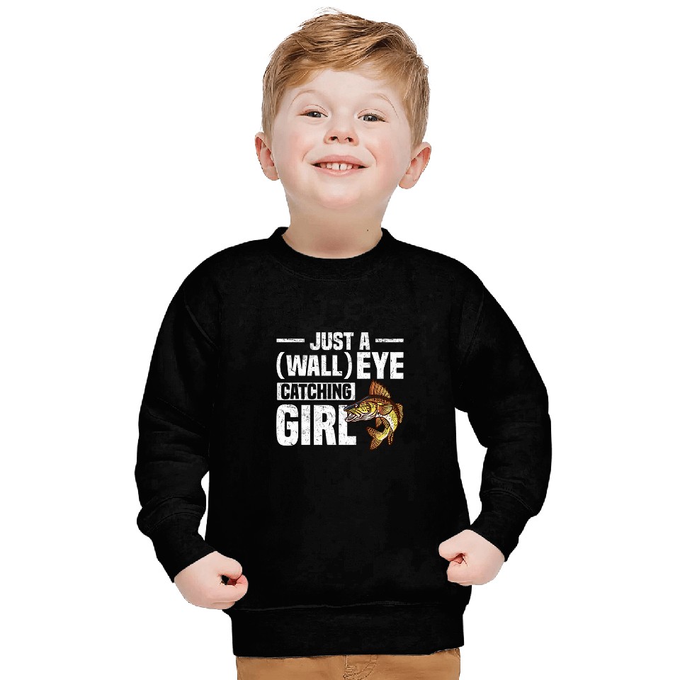 Walleye Fishing Girl Walleye Fishing Sweatshirts