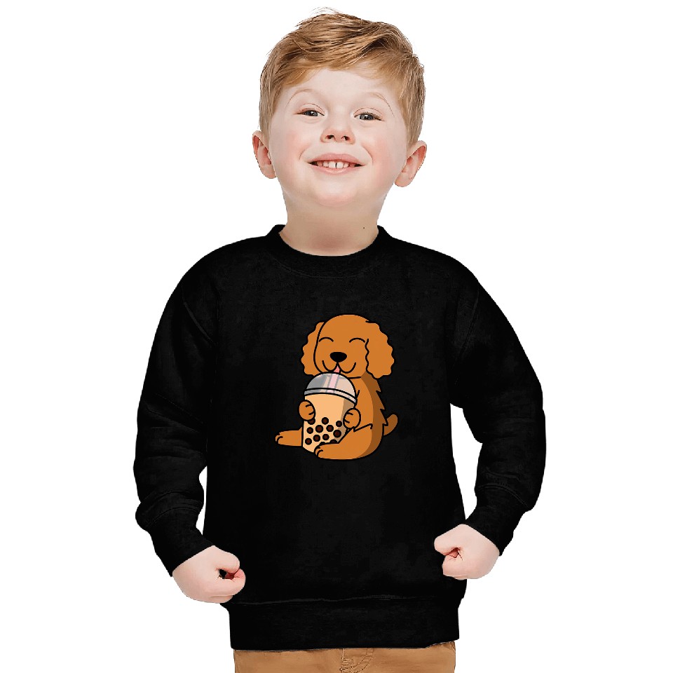 Boba Bubble Milk Tea Cocker Spaniel Dog 2 Sweatshirts