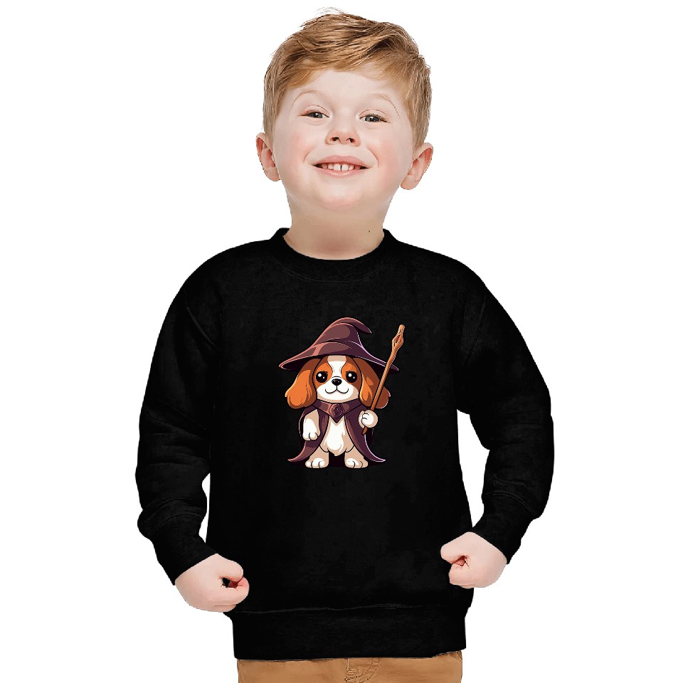 Cavalier King Charles Spaniel Wizard Funny Dog Magic Sweatshirts