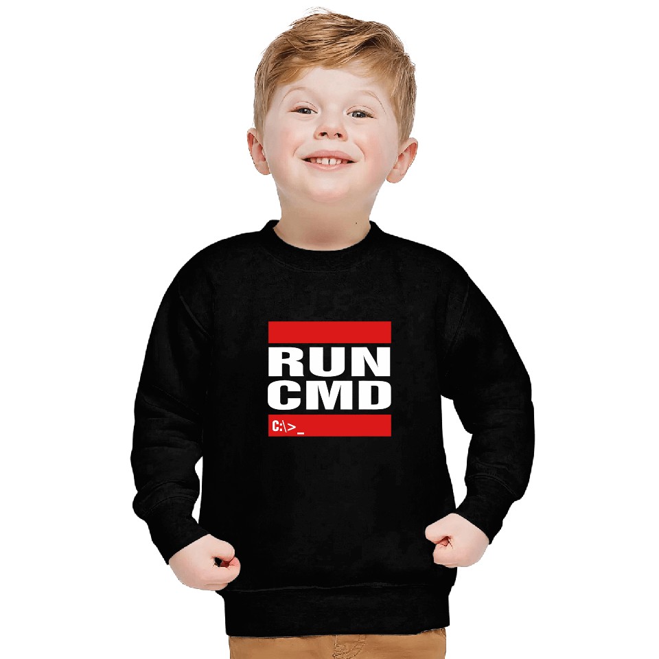 Run CMD Computer Programming Coder Tech Geeky Sweatshirts