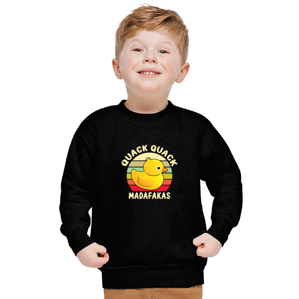 Duck Pet Quack Quack Madafakas Duck Bath Duck Bath Duckling Fun Sweatshirts