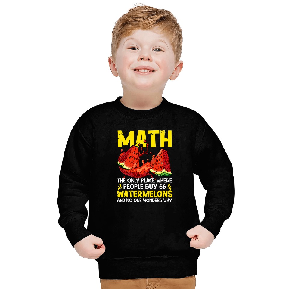 Funny Math Watermelon And Watermelons Mathematics Sweatshirts