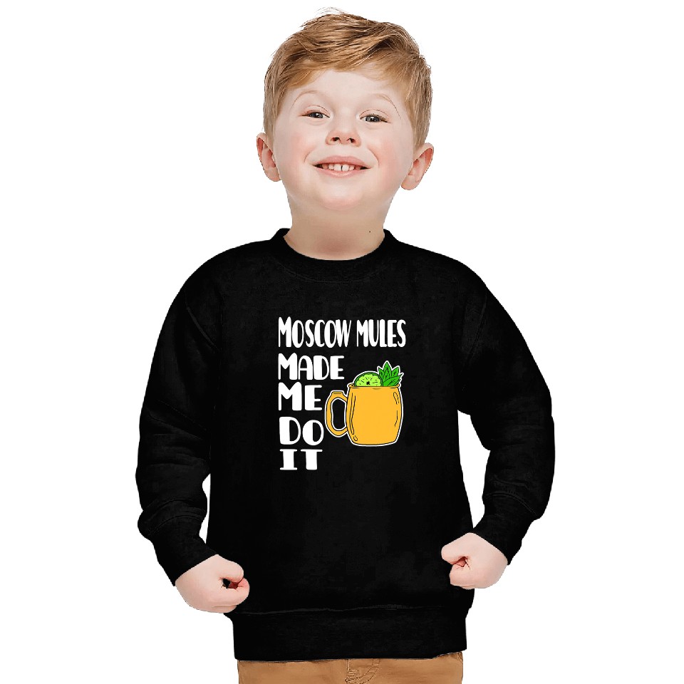 Moscow Mule Drinking Funny Gift Made Me Bartender Cocktail Sweatshirts