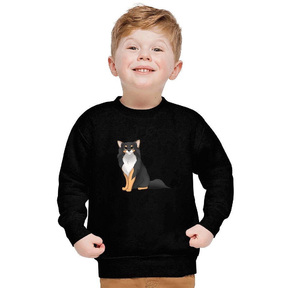 Black and Tan Longhaired Chihuahua Dog Sweatshirts