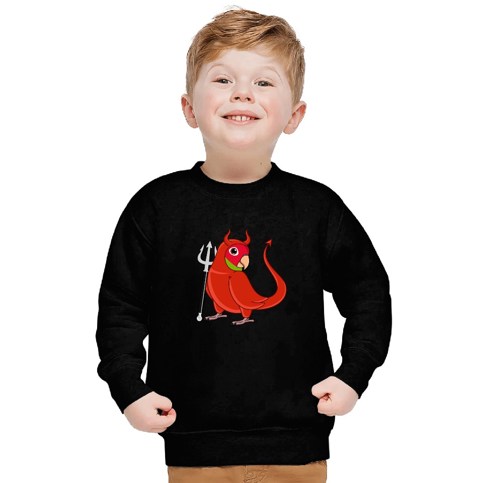 Scary Devil Costume Parrot I Cherryheaded Conure Sweatshirts
