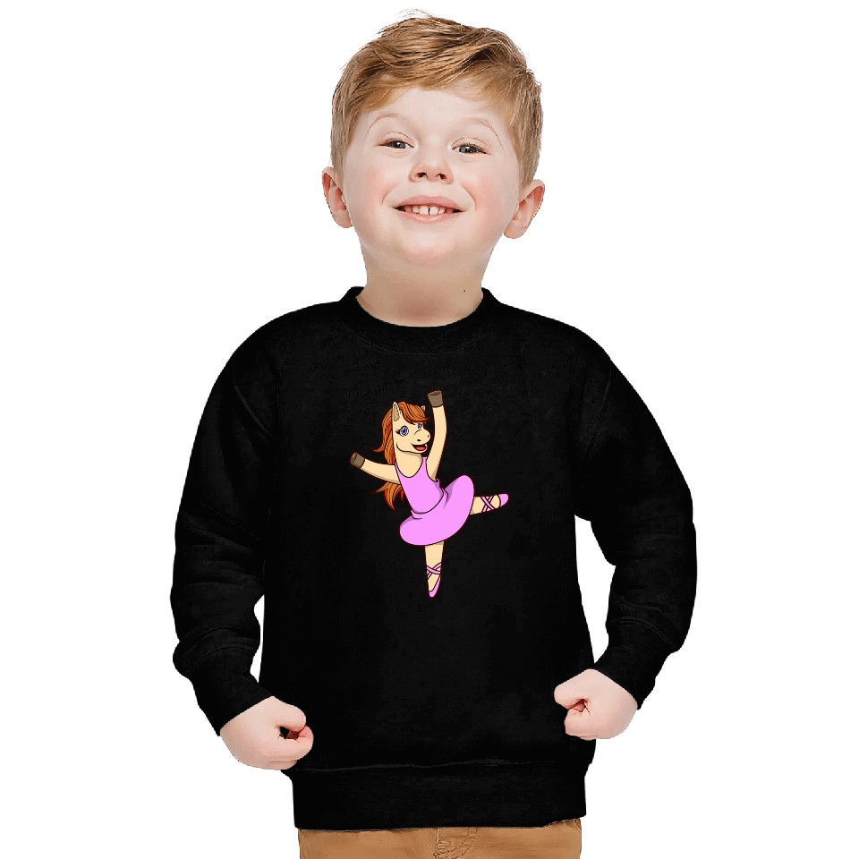Comic horse dances ballet ballerina Sweatshirts
