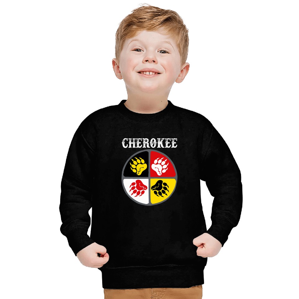 Cherokee Tribe Native American medicines Wheel Sweatshirts