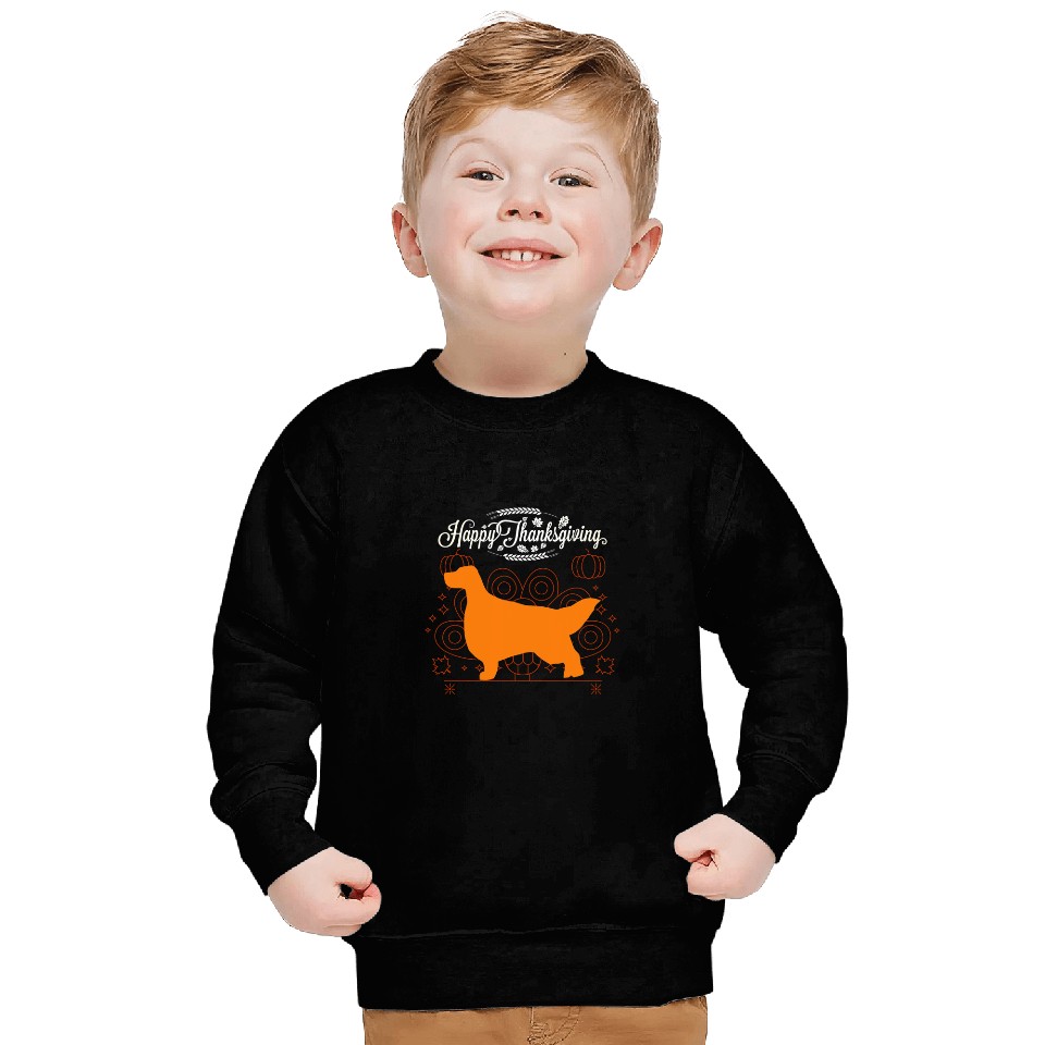 Happy Thanksgiving English Setter Dog Lover Sweatshirts