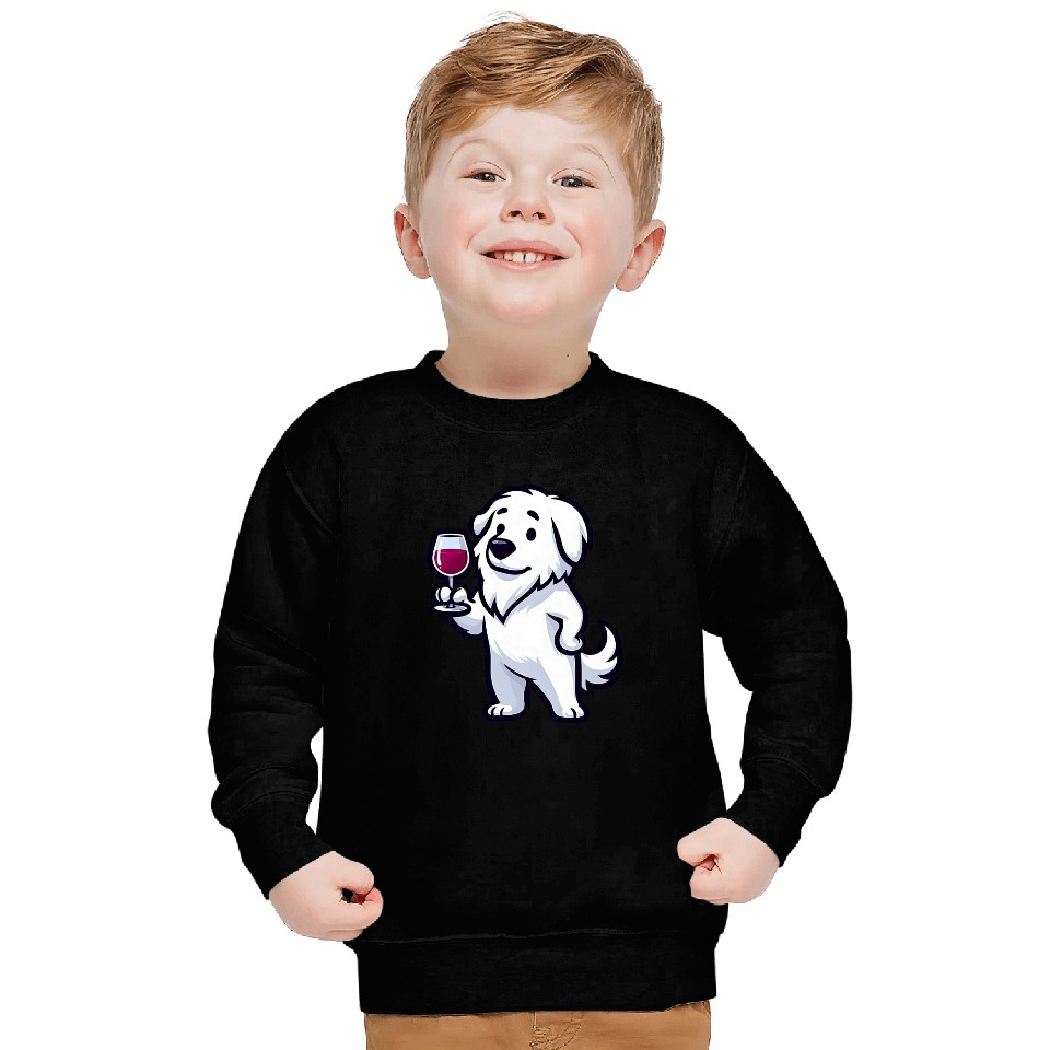 Great Pyrenees Wines Funny Dog Beverage Sweatshirts