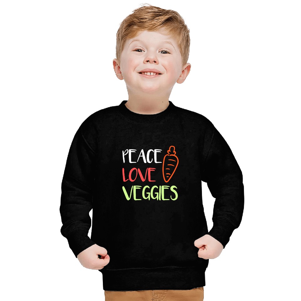 Peace Love Veggies Vegetable Sweatshirts