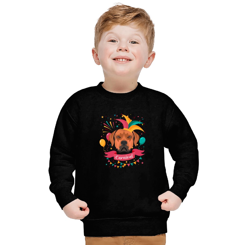 Rhodesian Ridgeback carnivals Madi Gras Sweatshirts
