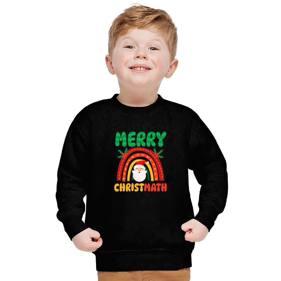 Merry Christmath Design Christmas Math Teacher Sweatshirts