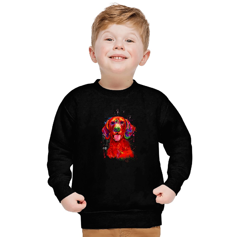 Funny Watercolor German Shorthaired Pointer For Dog Owners Sweatshirts