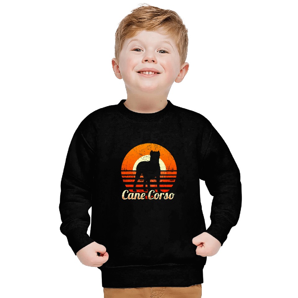 vintages Cane Corso Lover Italian Dog Pet Sunset Cane Corso Sweatshirts