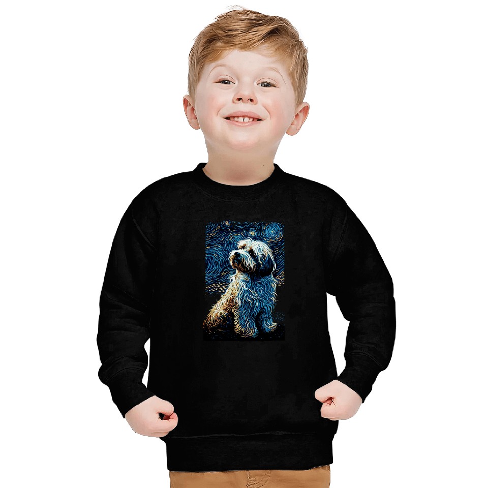Havanese Dog Starry Night Sweatshirts