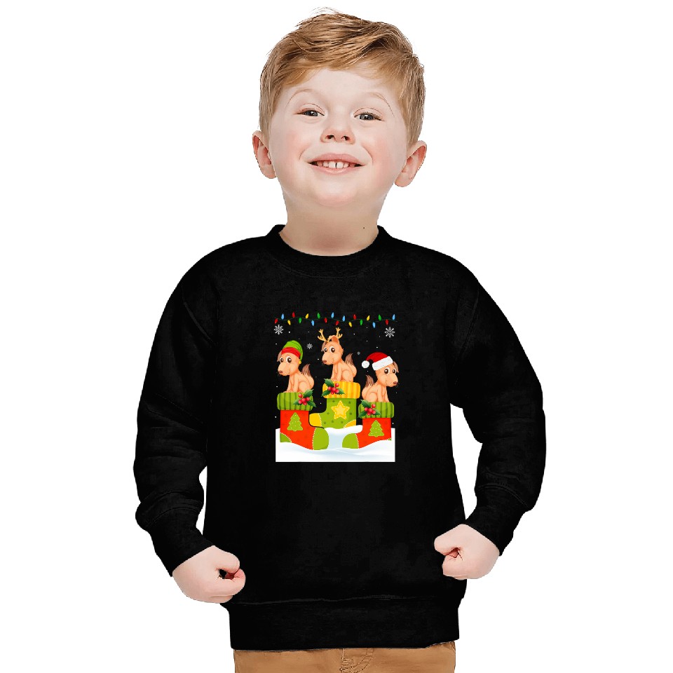 Santa Reindeer Elf Bull Terrier Dog in Christmas Socks Xmas Sweatshirts