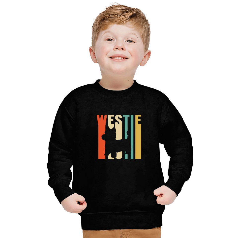 West Highland White Terrier Retro 1970s Dog Westie Sweatshirts