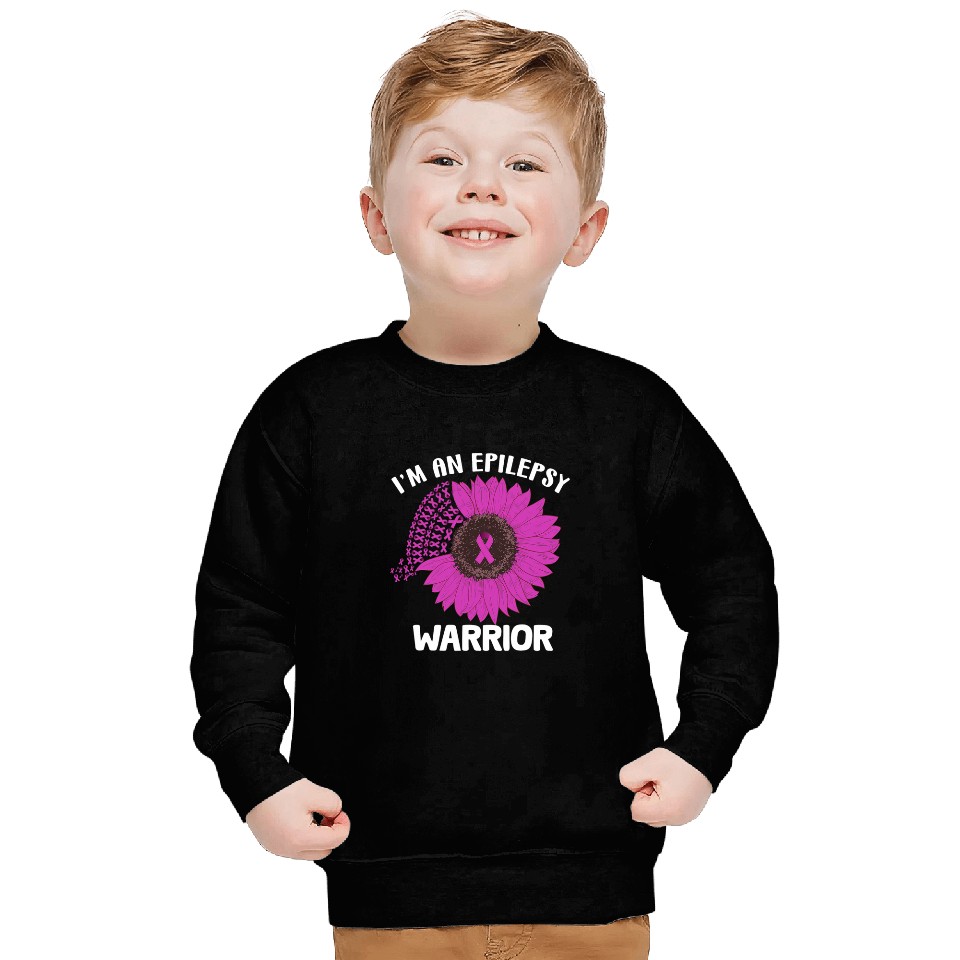 Purple Day 26 March Im an Epilepsy Warrior Fighter Sweatshirts
