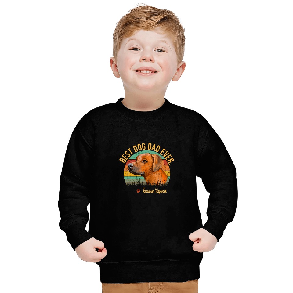 vintages bests Rhodesian Ridgeback Dad Ever Gift For Dog Lover Sweatshirts