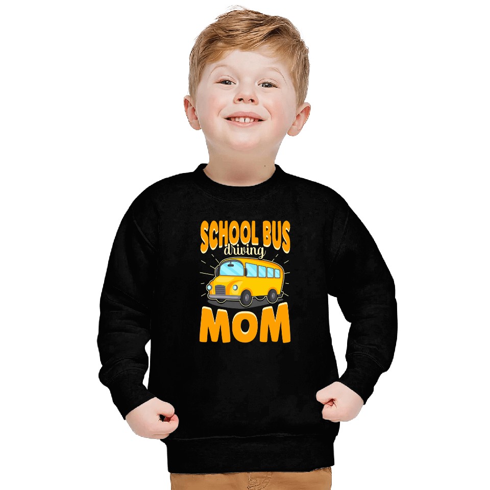 Womens Yellow Shuttle School Bus Driving Mom Bus Driver Sweatshirts