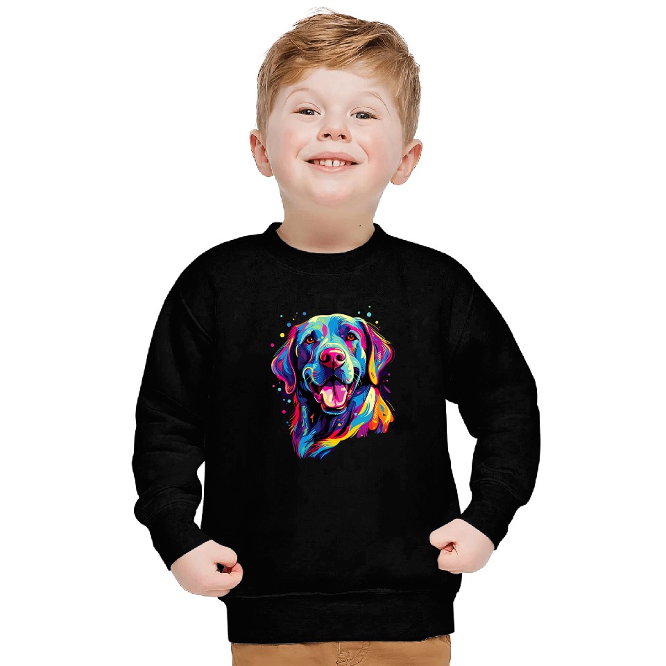 Watercolor Colorful Labrador Lab Sweatshirts