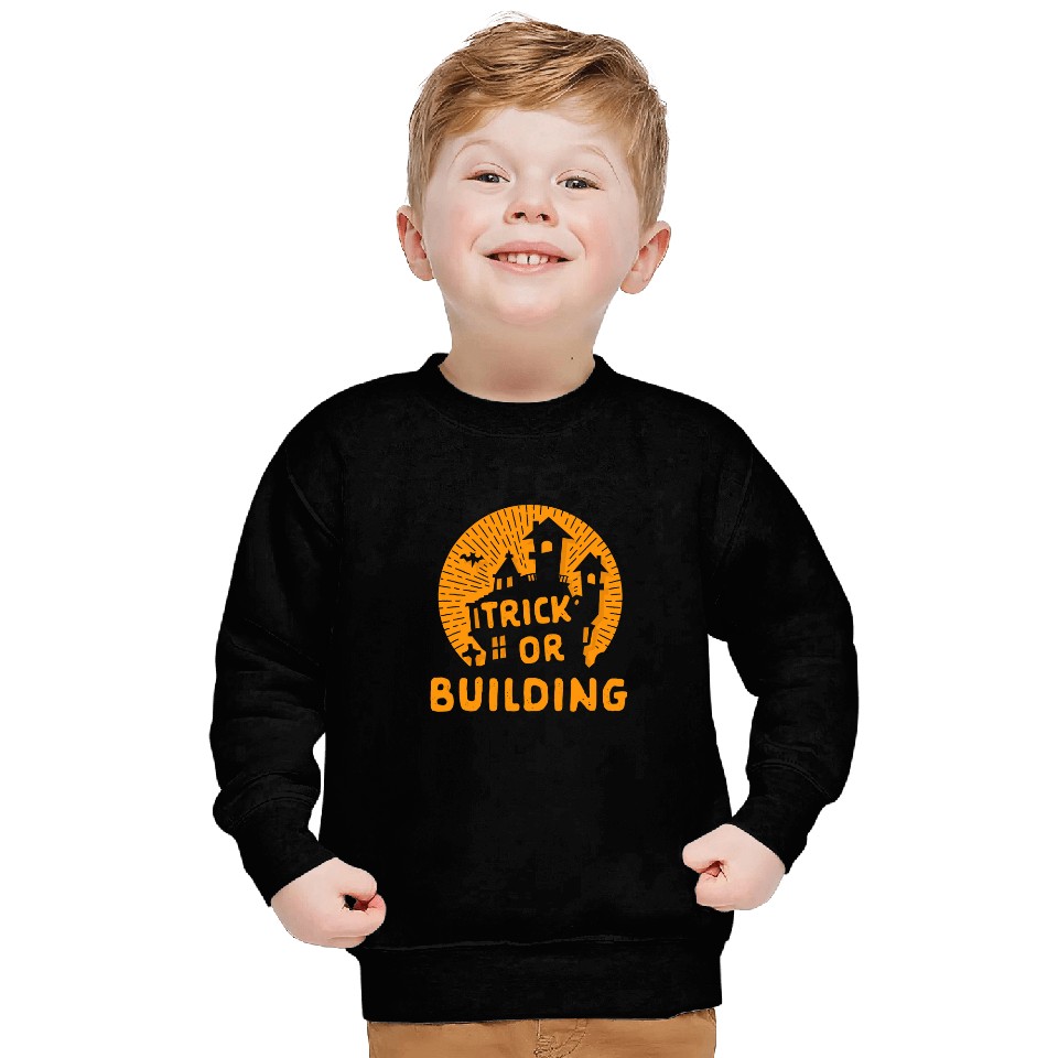 Trick or Building Halloween Construction Worker Scary 25 Sweatshirts
