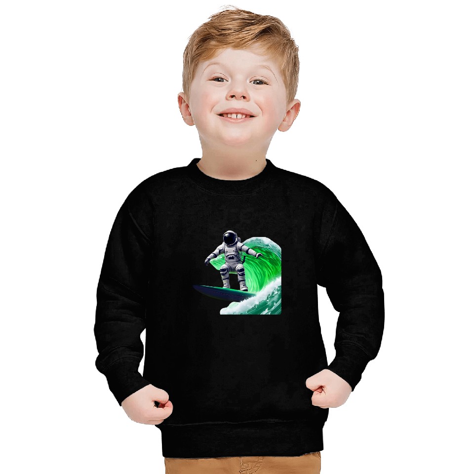 Wave Surfer Astronaut Sweatshirts