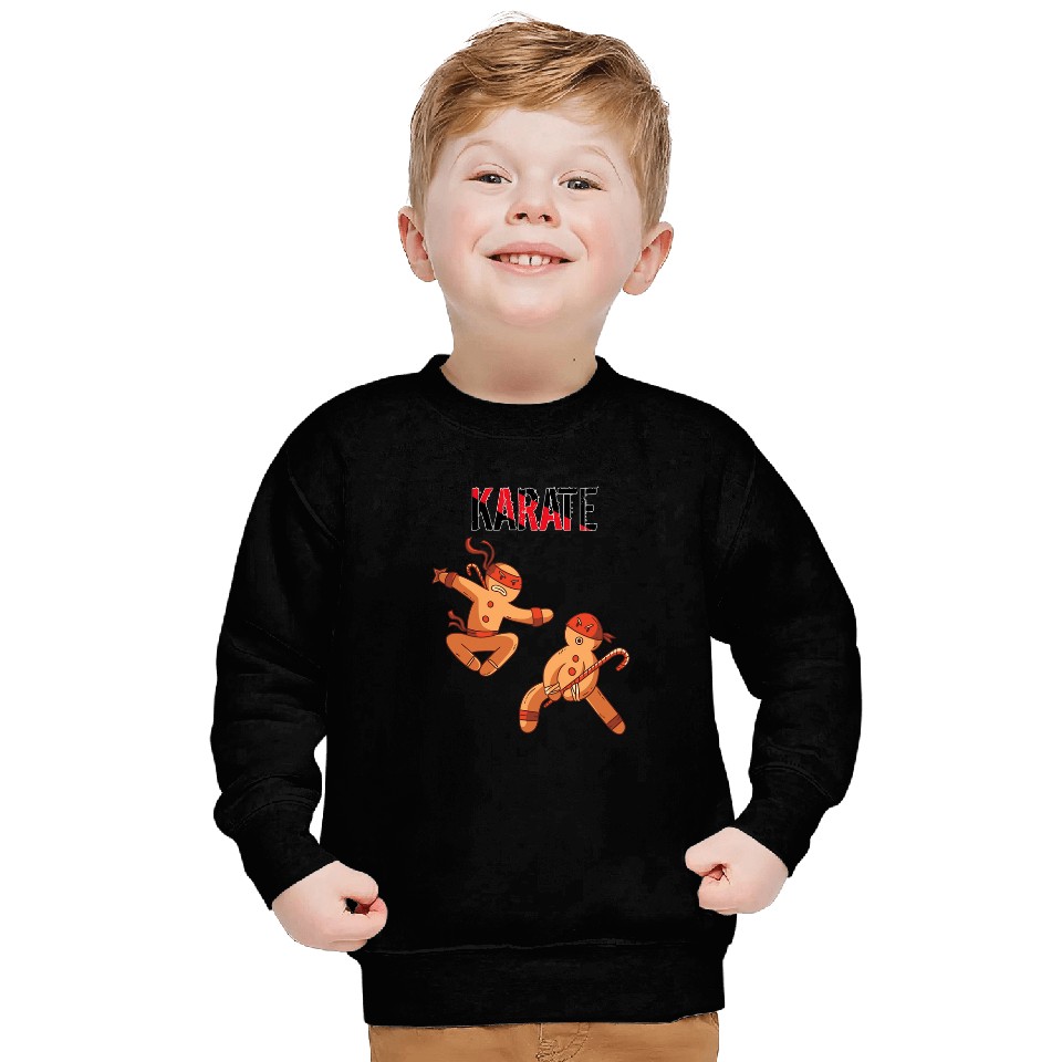 Karate Ninja Christmas Gingerbread Sweatshirts
