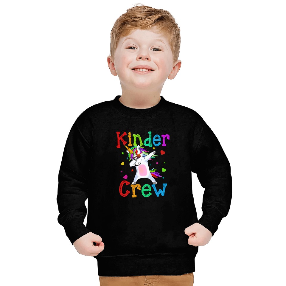 Kinder Crew Unicorns Funny Back To School Sweatshirts
