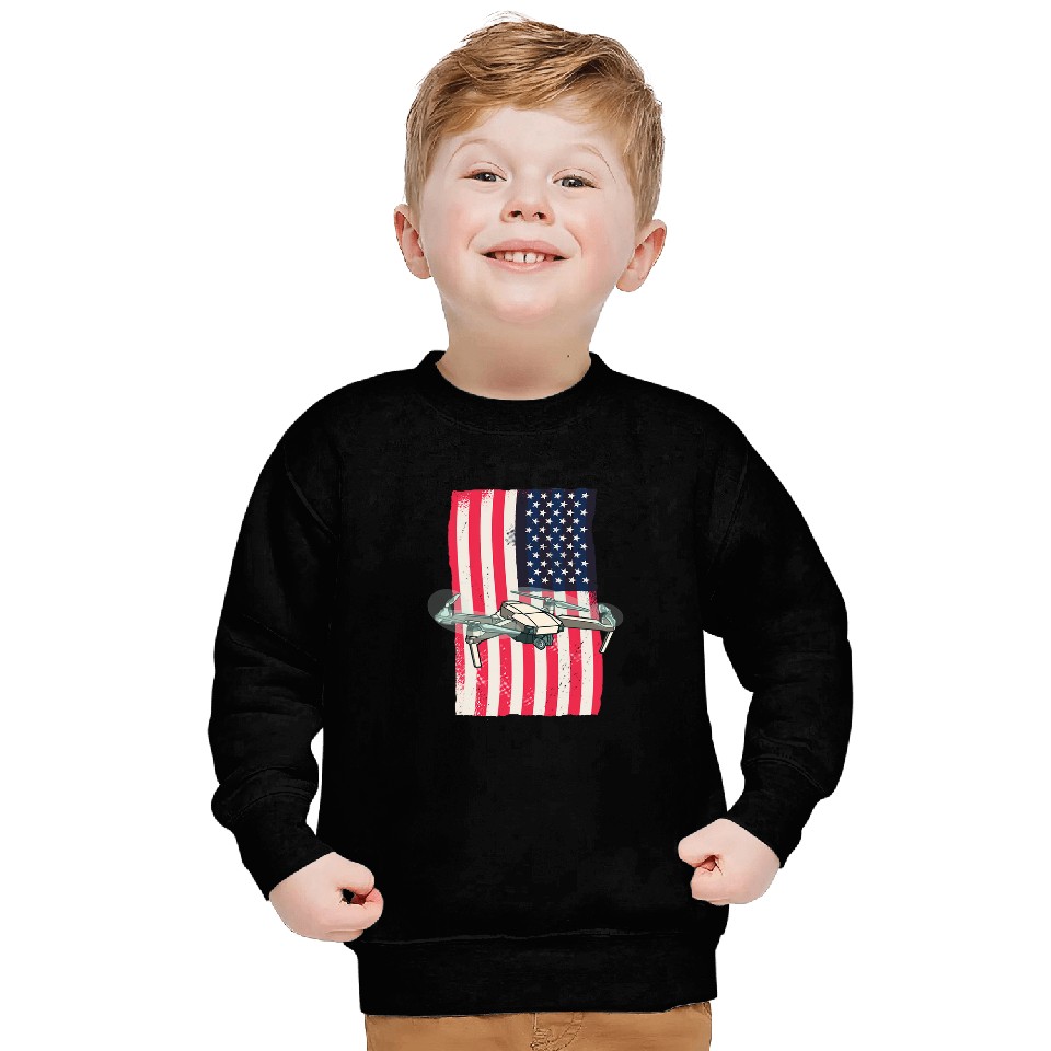 Drone American Flag Drone Pilot Sweatshirts