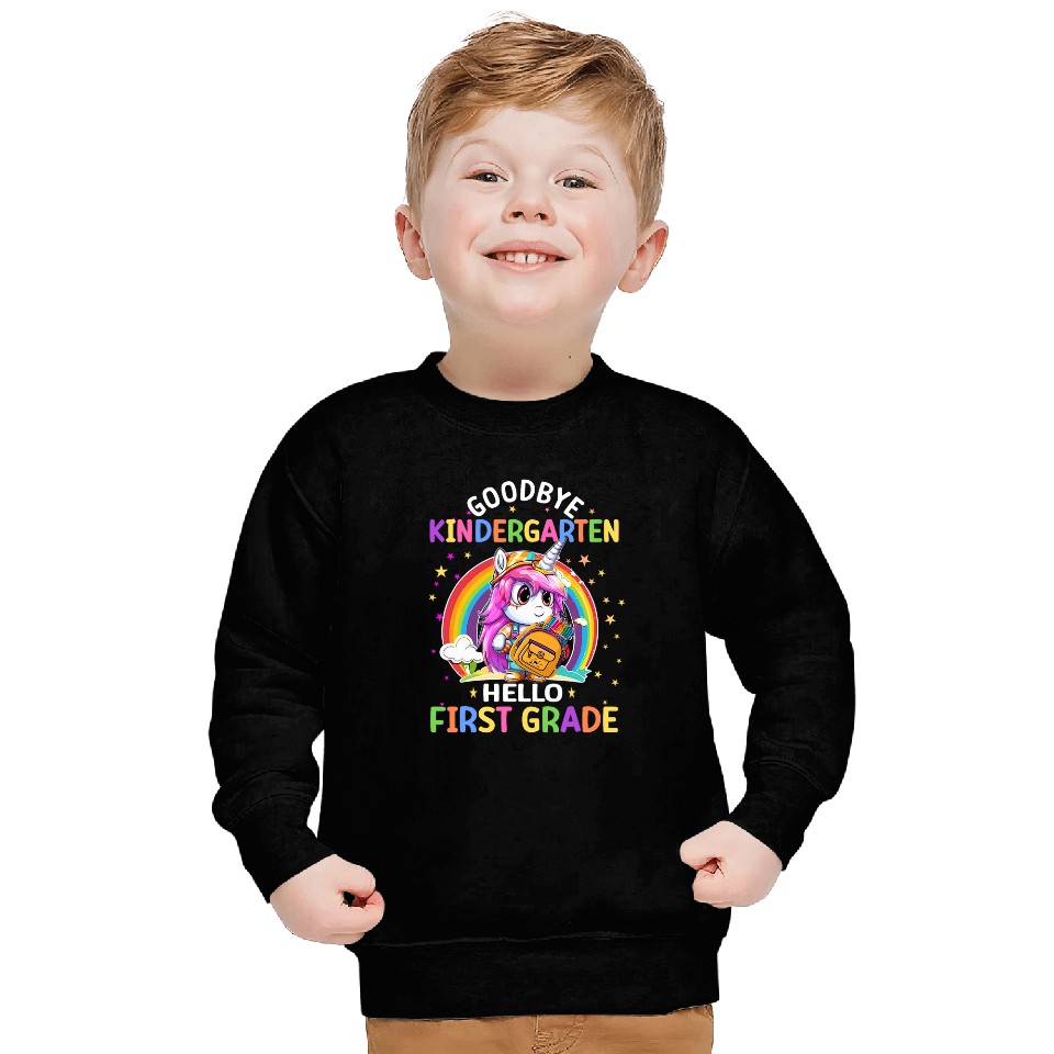 Graduation Bye Kindergarten Hello 1st Grade Back To School Sweatshirts