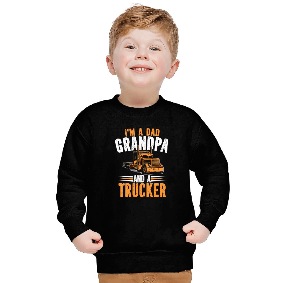 Truck Driver Grandpa Trucking Big Rig Old Man Trucker Sweatshirts