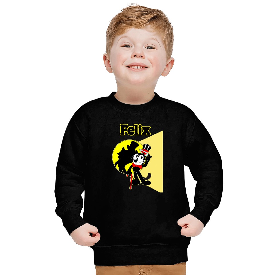 Felix Cartoon onStage in Spotlight Wears Bow Tie Top Hat Sweatshirts