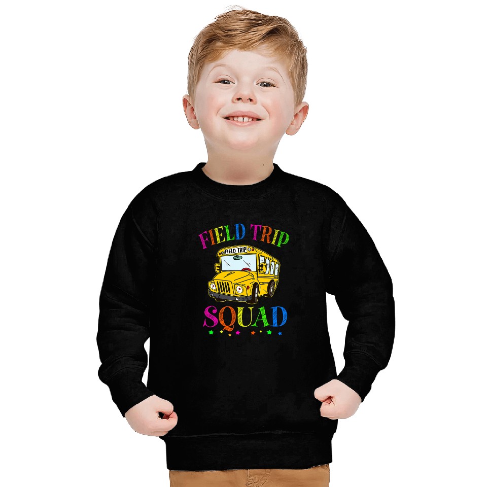 Field Trip Squad School Bus Field Day 2024 Kids Sweatshirts