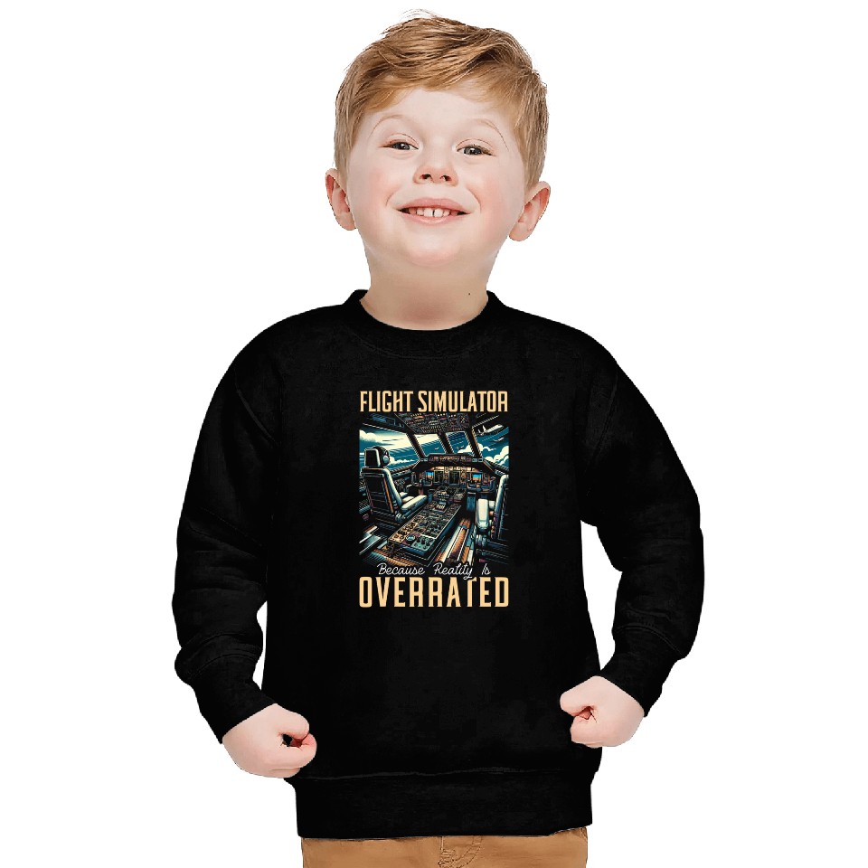 Flight Simulator Aviation Console Pilot Flight Simulation 5 Sweatshirts