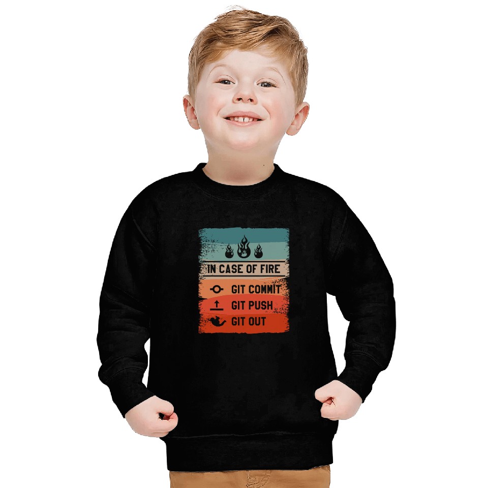 In Case Of Git Commit Git Push Git Out Programmer Coder Sweatshirts