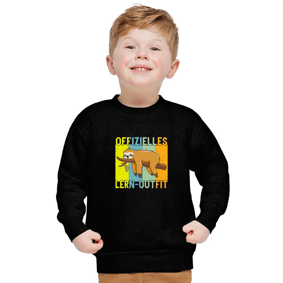 Student Lazy School Learning Lounge Sloth Sweatshirts