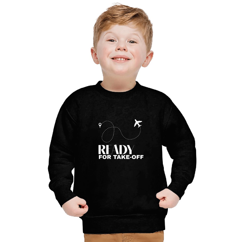 Ready for takeoff airplane route map flight Sweatshirts
