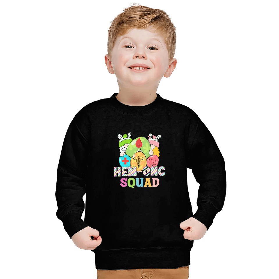 Women Hem Onc nurses Easter Bunny Eggs Gnomes Hemonc nurses Sweatshirts