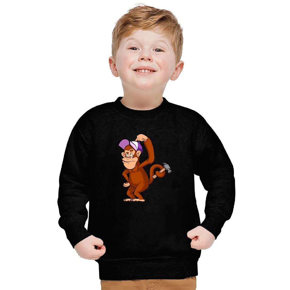 Something Went Wrong Support Monkey Support Worker Sweatshirts