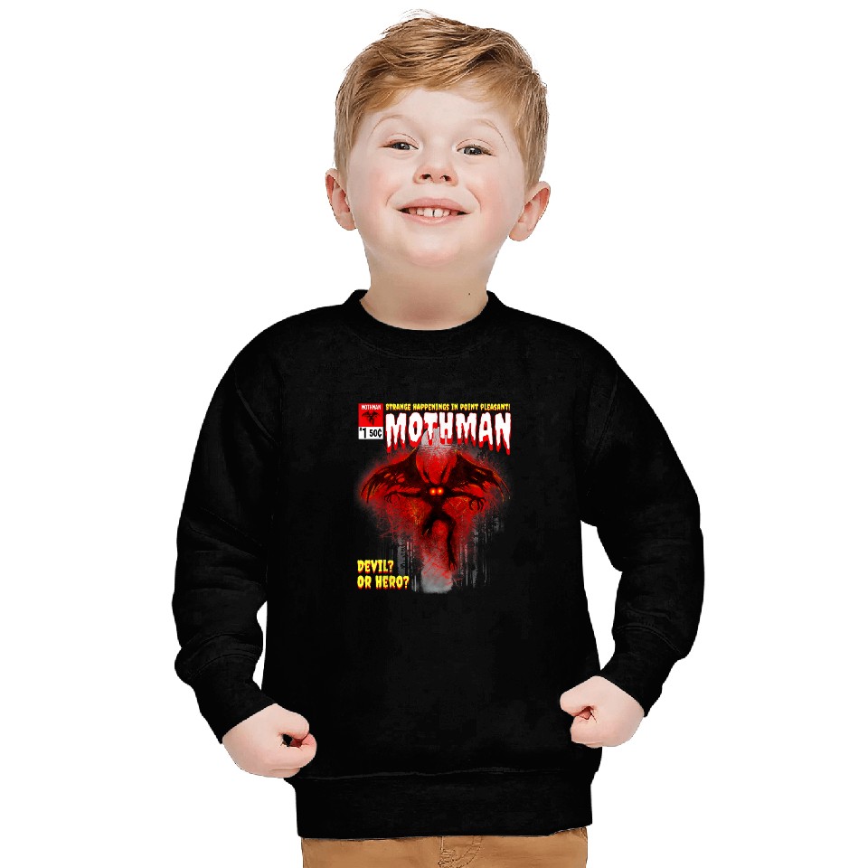 Cryptid Comic Book Style Point Pleasant WV Mothman Sweatshirts