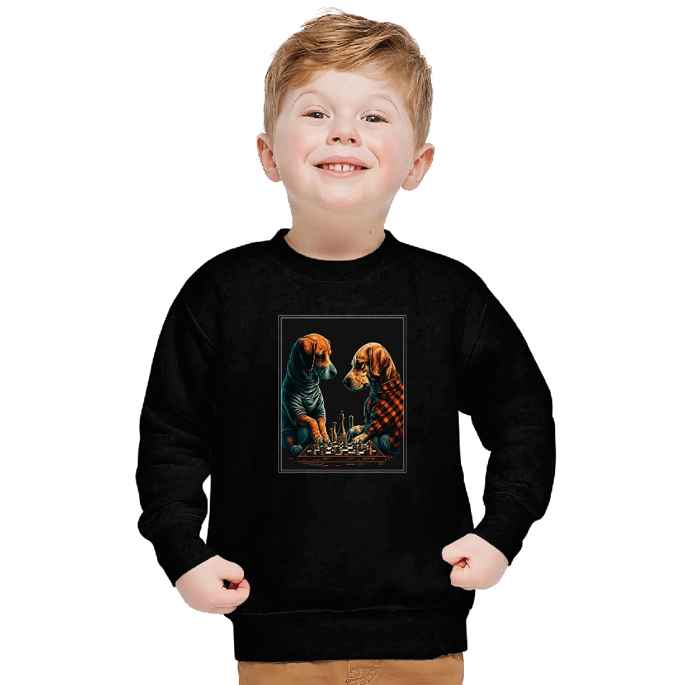 Dog Labrador Chess Player Lady King Sweatshirts