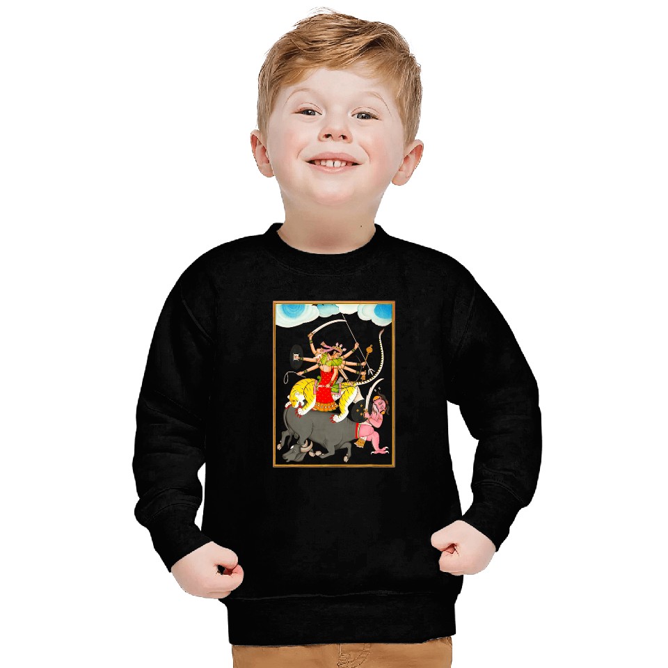 Durga Tiger Indian Warrior Goddess Hindu vintagess Graphic Sweatshirts