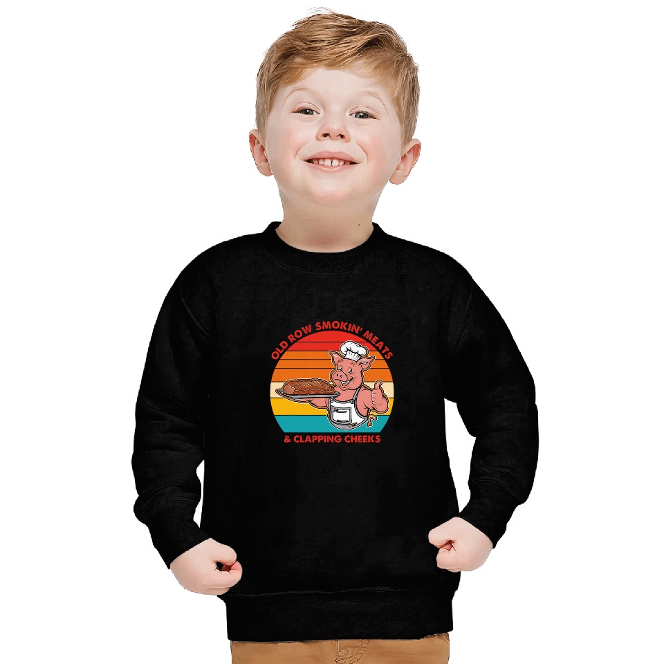 Old Row Smokin Meats Clapping Cheeks Apparel Sweatshirts