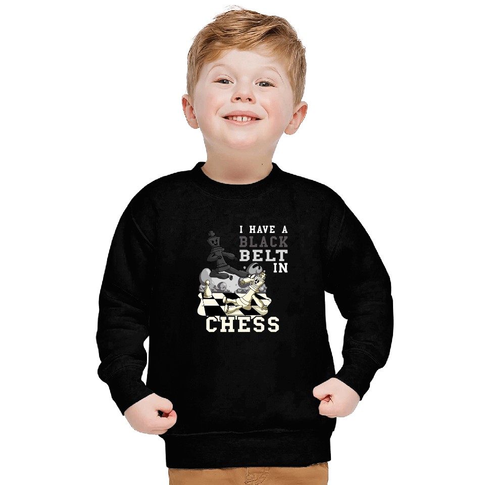 Chess Black Belt Player Chess Game Board Game Chess Club Sweatshirts